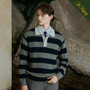 25FW 울 블렌드 럭비 카라 니트