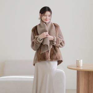 [최초가 590,000원]에르모아 밍크자켓+양모머플러