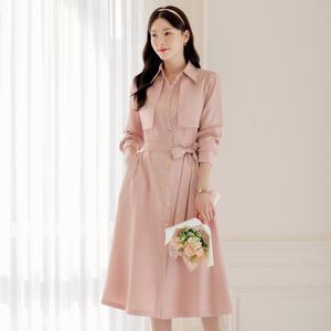 (~XXL까지) 코린 트렌치 벨트 셔츠형 원피스 봄 가을 봄신상 하객룩 오피스룩 모임룩 격식룩 빅사이즈