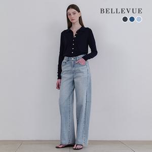 [온플]26SS 레이스 커브드 데님