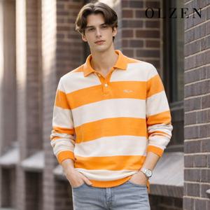 럭비 스트라이프 카라 니트 (ZMD1ET1101)