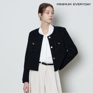 정상가 119000원ㅣ 에브리데이]금장 버튼 투포켓 트위드 자켓 (EB3JK010D)