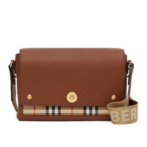 노트 빈티지 체크 레더 크로스백 8021111