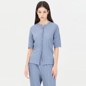 [본사] 이사도라 플리츠 5부 블라우스_SAWS05441BL