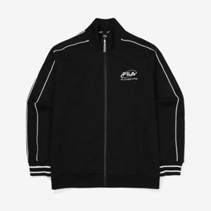 휠라 파이핑 면혼방 트레이닝자켓 FS2FTF3103X_BLK