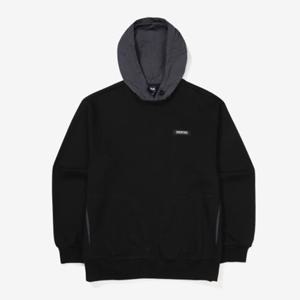 휠라 남여공용 면혼방 우븐믹스 후드티 FS2POF3131X_BLK