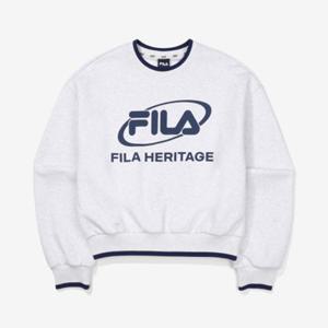 휠라 여성 빅로고 면혼방 맨투맨 FS2POF3156F_WTM