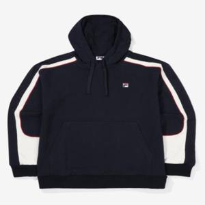 휠라 남여공용 F-박스 컬렉션 라인 배색 후드티 FS2POF3394X_INA