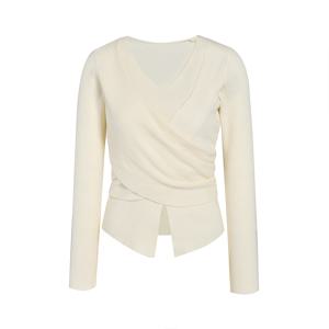 [정가119000원]사이드셔링 언발 랩 V니트 GS2N1PO251