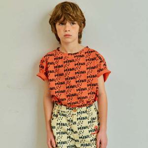 미니레오파드 올오버 다잉 숏슬리브 티셔츠(ORANGE RED)