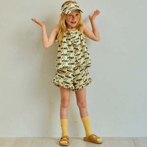 미니레오파드 올오버 우븐 프릴 쇼츠(BUTTER)