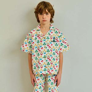 멀티플라워 올오버 우븐 셔츠(IVORY)