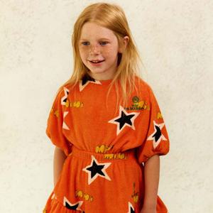 더블 스타 올오버 테리 숏슬리브 티셔츠(ORANGE RED)