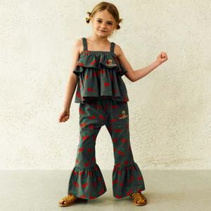 체리 올오버 우븐 프릴 팬츠(GRAY)