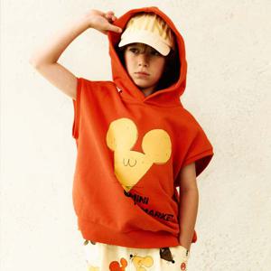 마우스 후디 스웨트셔츠(ORANGE RED)