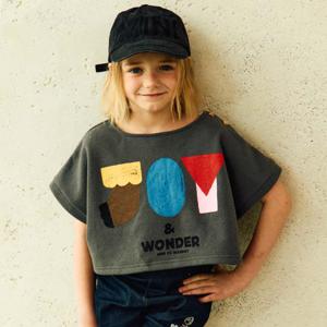 JOY 부클 크롭 티셔츠(DARK GRAY)