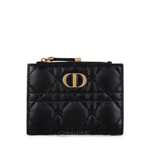 디올 반지갑 카로 달리아 까나쥬 블랙