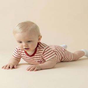 베이비BB하트스트라이프 반팔점프수트 BB6MBS13DR