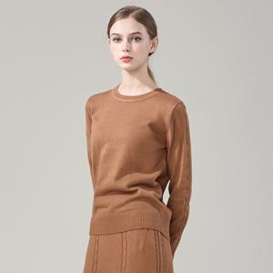 [최초가 39,800원] 바이렌 케이블 여성 라운드 니트