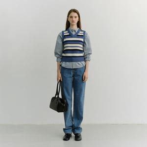 ESSENTIAL STRAIGHT FULL LENGTH JEANS_CLASSIC BLUE_UDPA6A217B2