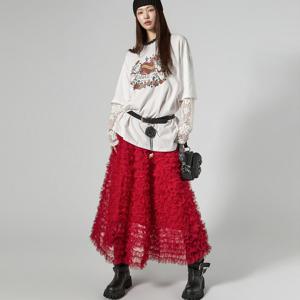 SK3166 프릴 티어드 스커트