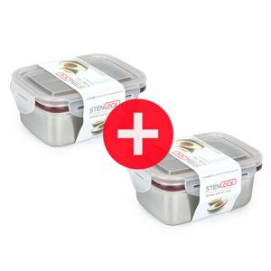 스텐락 스텐밀폐용기 직사각 4호 540ml 1+1