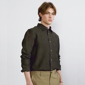 [Made in Italy] 남성 린넨 블렌디드 셔츠