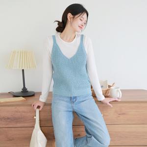 [최초가 99,000원]엘바린 에센셜 니트 뷔스티에 1종