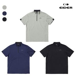 [택가 95,000원] 솔리드 남성 반팔 짚업 티셔츠 남자등산티셔츠 DMM24283