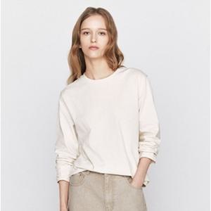 [롯데백화점]여성 무지 베이직 기본 라운드 면 퍼펙트 긴팔 티셔츠 326501