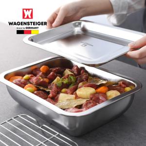 [Original] Wagensteiger 스텐 사각 트레이 세트 No.6_깊은형/밧드1,랙1,트레이1320x220x70