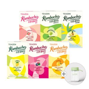 콤부차 6가지맛 혼합구성 60스틱 + 보틀 (레몬/베리/유자/피치/샤인머스캣/파인애플)