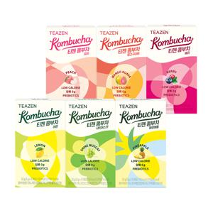 콤부차 6가지맛 혼합구성 60스틱 (레몬/베리/망고구아바/파인애플/피치/샤인머스캣)