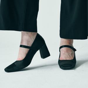 [아이브 리즈 착용]스퀘어 토 메리제인 새틴 펌프스 412331002 (7cm/3colors)