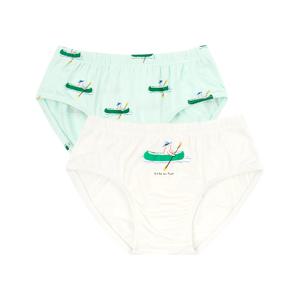 [베베드피노 언더웨어] [키즈]남아민트보트뱀부삼각팬티2종세트_BU41US302