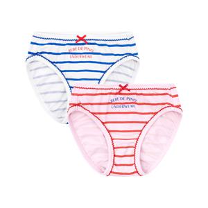 [베베드피노 언더웨어] [키즈]여아스트라이프삼각팬티2종세트_BU41US421