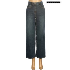 아울렛 이밴드 워싱 와이드 데님팬츠 SADPA2441_DB