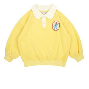 [키즈]옐로우댄싱캣테리맨투맨티셔츠_BU51TP301