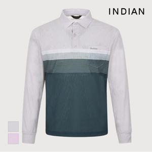 [INDIAN] 컬러블록 프린트 티셔츠_MITAL4S1231