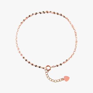 엘렌쥬얼리 14K 18K 타이니 아몬드 체인 두줄 금 팔찌