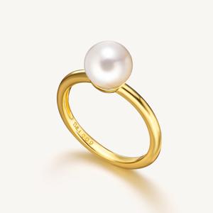 진주 볼 포인트 반지 24K 순금 3g