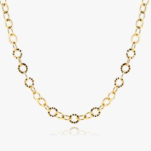 14K 18K 할로우 오레올 체인 금 목걸이