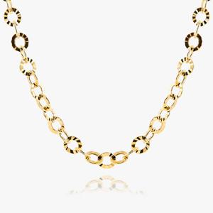 14K 18K 할로우 오레올 메디앙 체인 금 목걸이