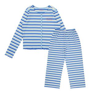 [정상가78000원][WOMEN] 블루 멀티 스트라이프 저지 파자마 세트_BU53UJ507