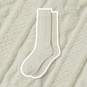 25FW 캐시미어 블렌드 스트럭쳐 양말 3종