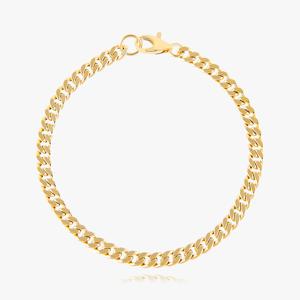 14K 18K 할로우 면 체인 금 팔찌