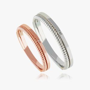 14K 팰리스 라인 커플 링 금 반지