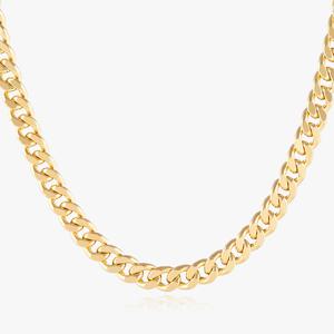 14K 18K 할로우 메디앙 면 체인 금 목걸이