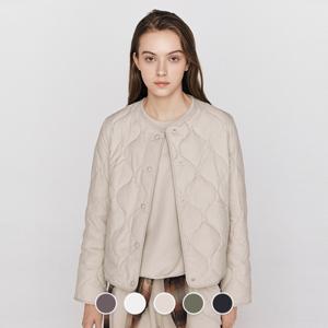 [롯데백화점]여성 라운드넥 어니언 퀼팅 경량 다운 패딩 자켓 375908