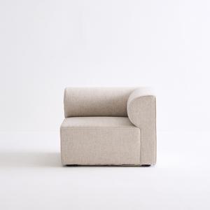 [추가쿠폰]세계가구 프랄리네 1인 패브릭 소파 코너형 (2색 택1)